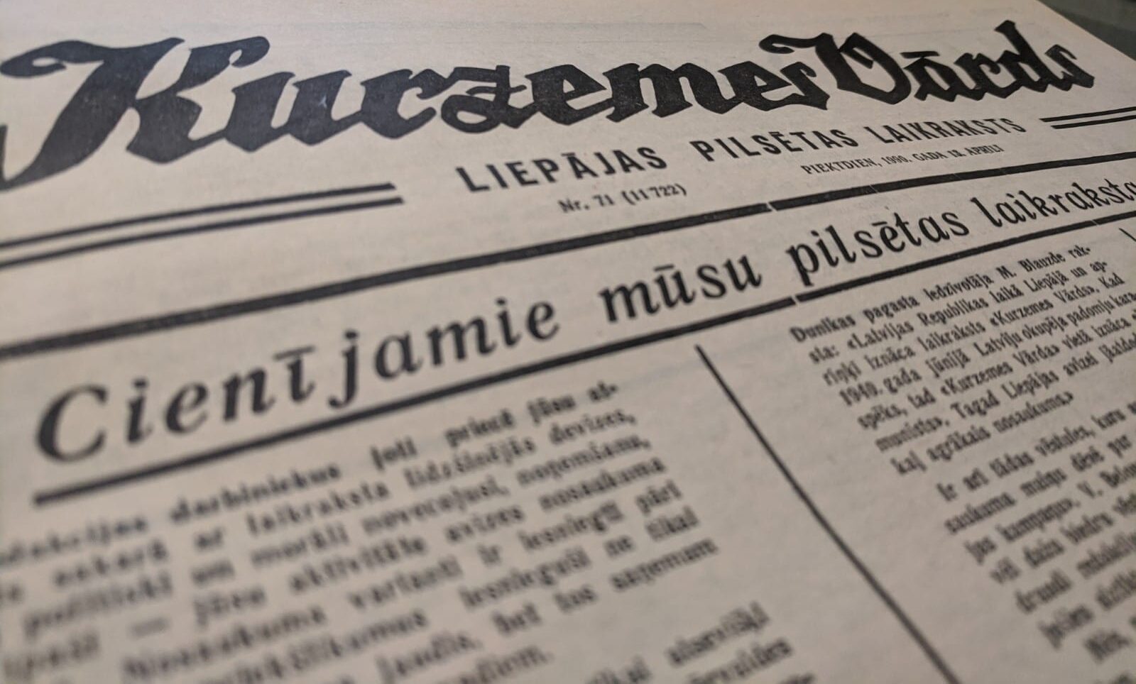 Vēstures līkloči “Kurzemes Vārdā”: Valde dienā notriec 800 dolāru