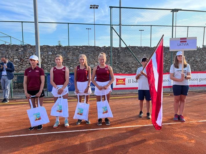 Latvijas meiteņu U14 tenisa izlase izcīna 4.vietu