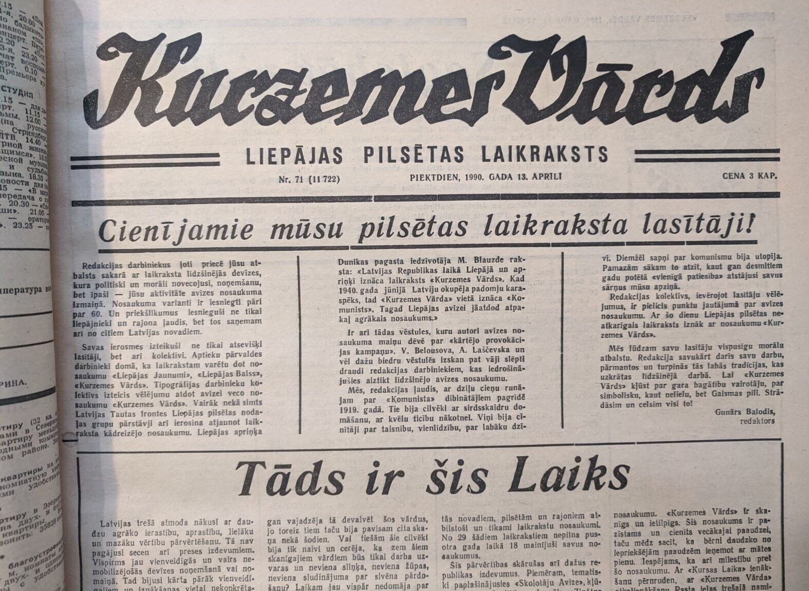 Vēstures līkloči “Kurzemes Vārdā”: Apšu bekas augot kā dulnas