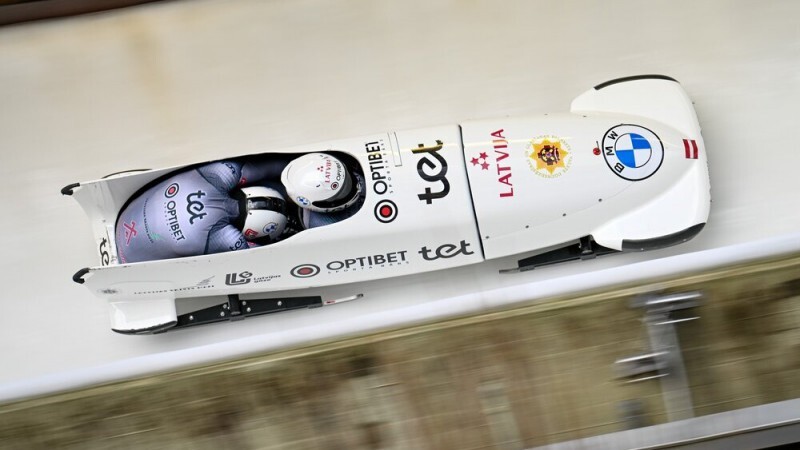 Kaufmaņa un Grantiņa pilotētajām ekipāžām ceturtā un piektā vieta Eiropas kausa bobslejā posmā Siguldā
