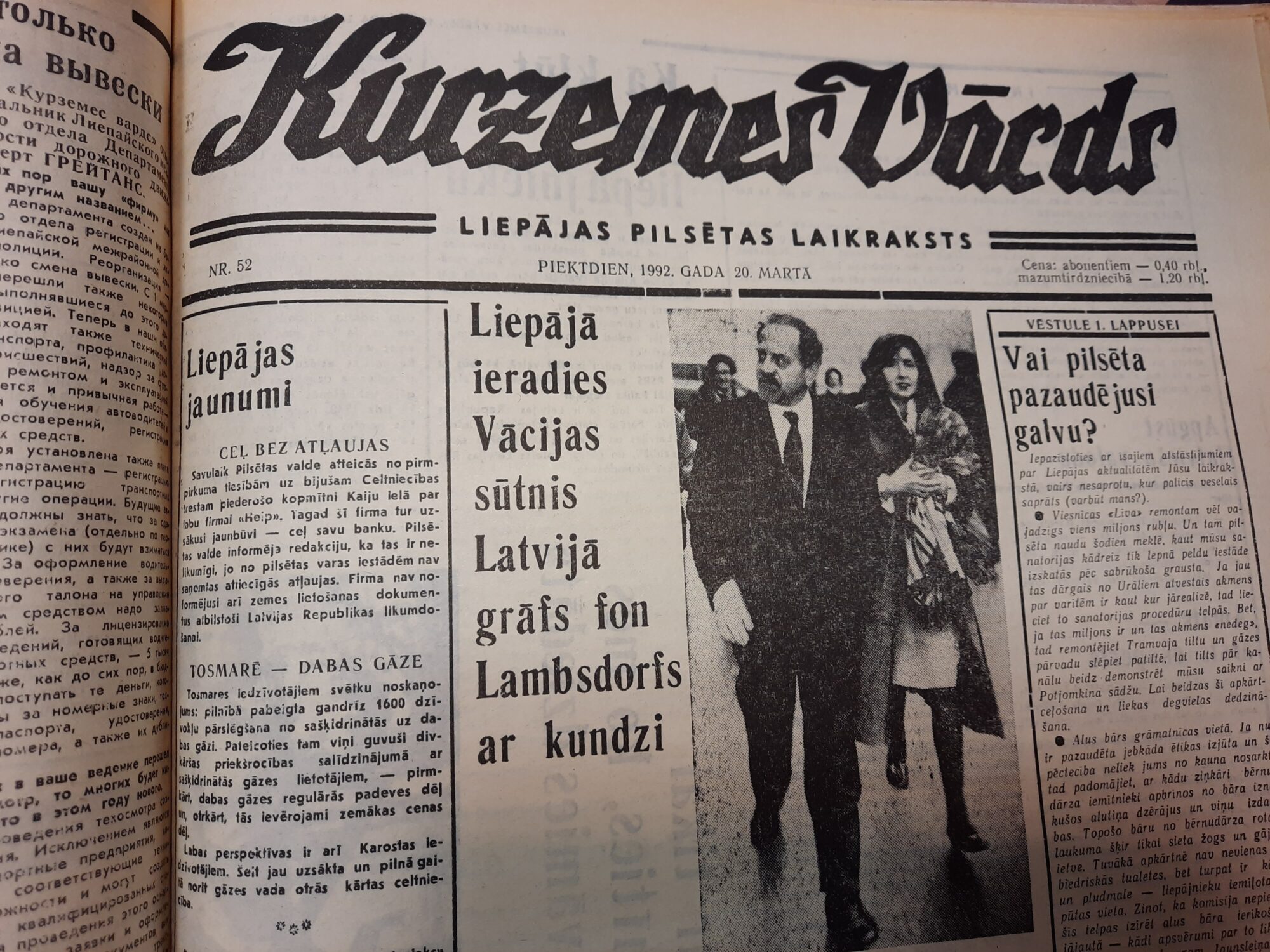 Vēstures līkloči “Kurzemes Vārdā”: Ulmanis teica: “Lietus nebūs!”