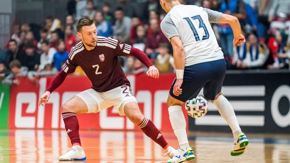 Latvijas telpu futbola izlase Jelgavā piekāpjas Slovākijai un neiekļūst kvalifikācijas nākamajā kārtā