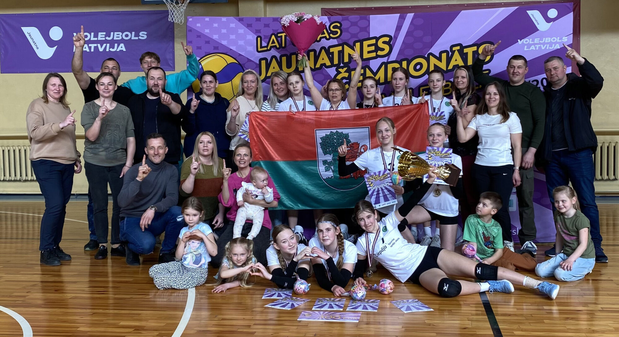 Liepājas U15 volejbolistes triumfē Latvijas Jaunatnes čempionātā