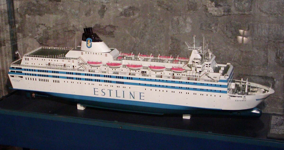 Izcelta prāmja “Estonia” priekšgala rampa