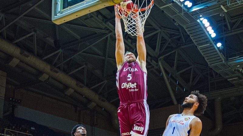 Latvijas basketbola izlasei uzvara Taivānā pārbaudes spēlē ar Puertoriko