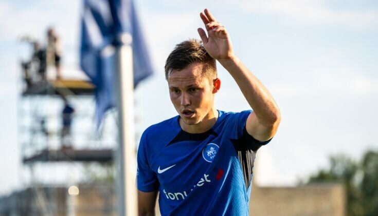 Jānis Ikaunieks atzīts par futbola virslīgas augusta labāko spēlētāju