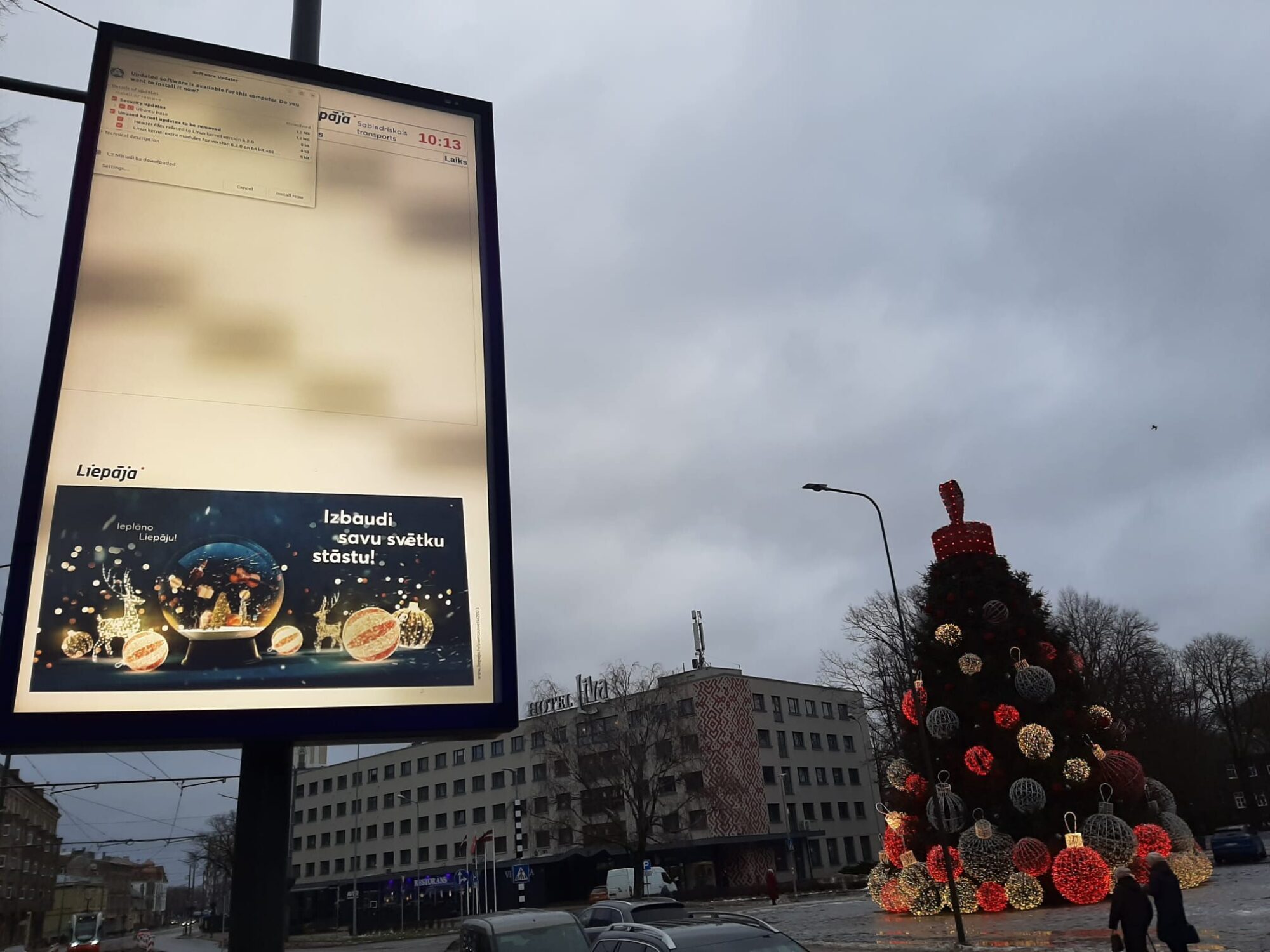 No tramvajiem nepienāca signāls un ekrāns bija tukšs