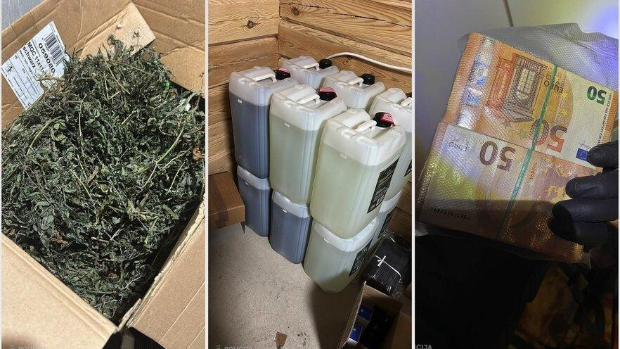 Foto: Likumsargi atklāj vērienīgu marihuānas audzētavu ar miljonu eiro vērtu aprīkojumu