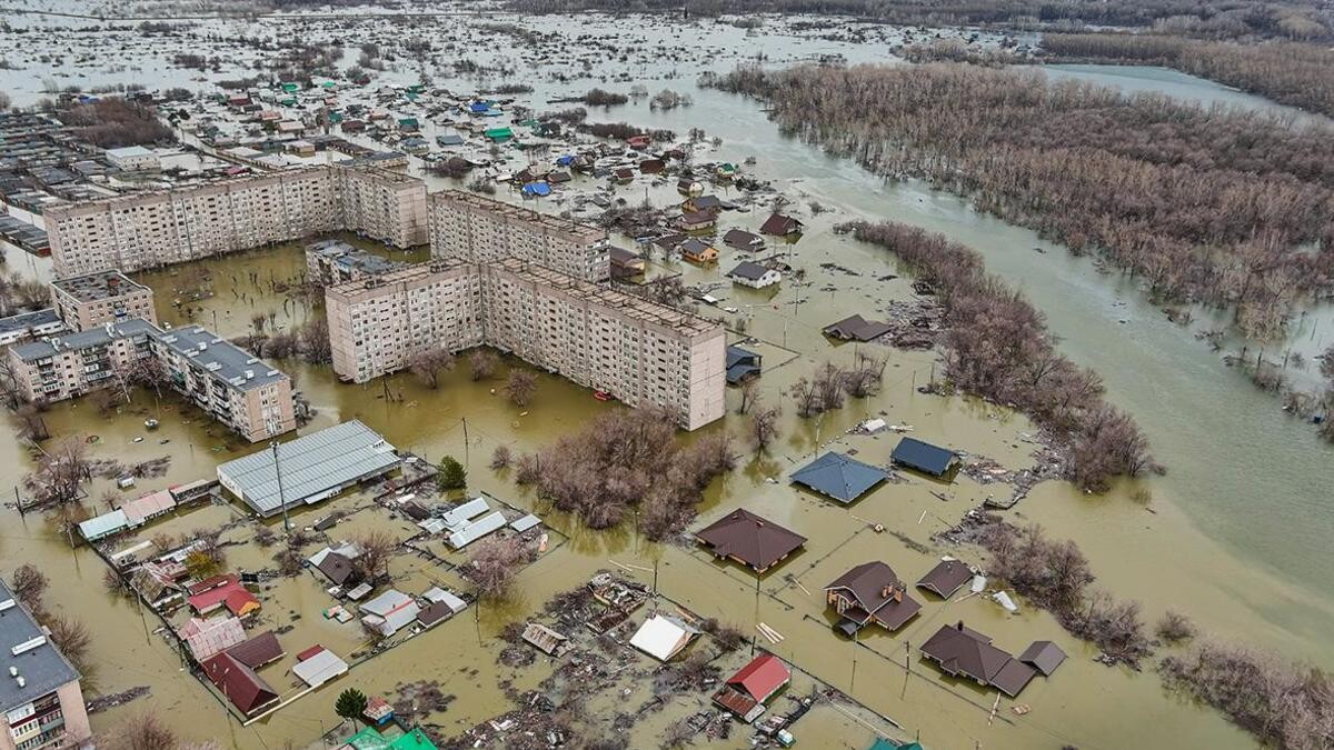 Urālas upē Orenburgā ūdens līmenis sasniedzis jaunu maksimumu
