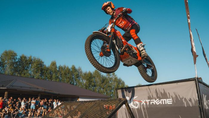 Grobiņas mototriālā “Trial GP” klasē uzvar Einass un Grīnfelds