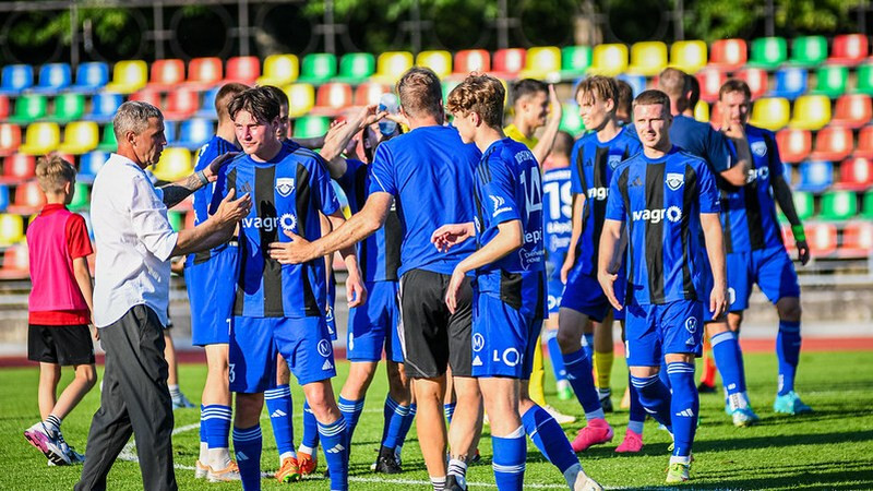 Video: “Grobiņas SC”/LFS svin uzvaru Latvijas futbola virslīgas spēlē