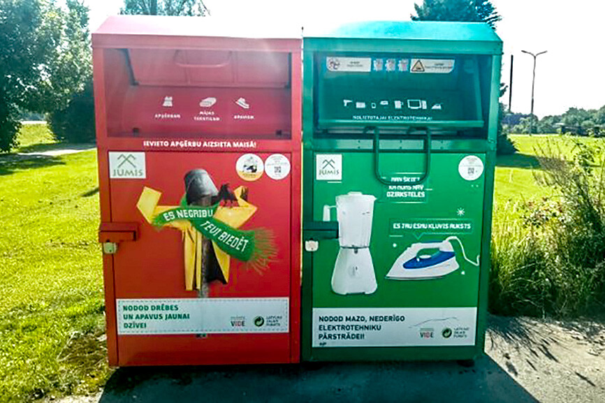 Vidzeme: Allažos uzstādīts konteiners mazās elektrotehnikas nodošanai