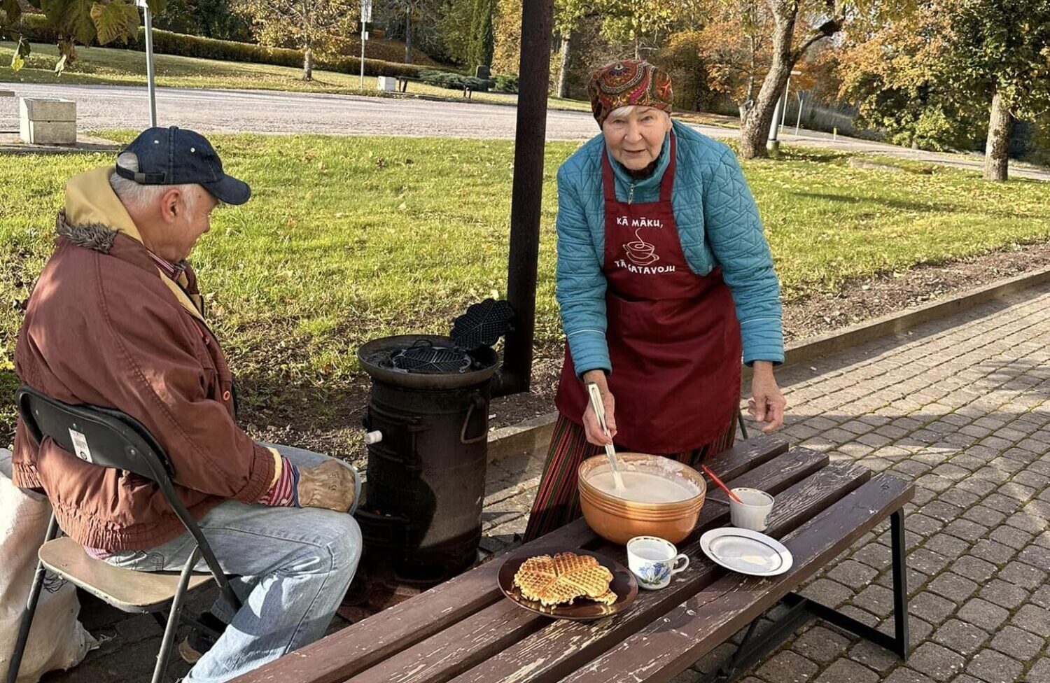 Foto: Pankūku cepšana ievada Vecpils Rudens svētkus