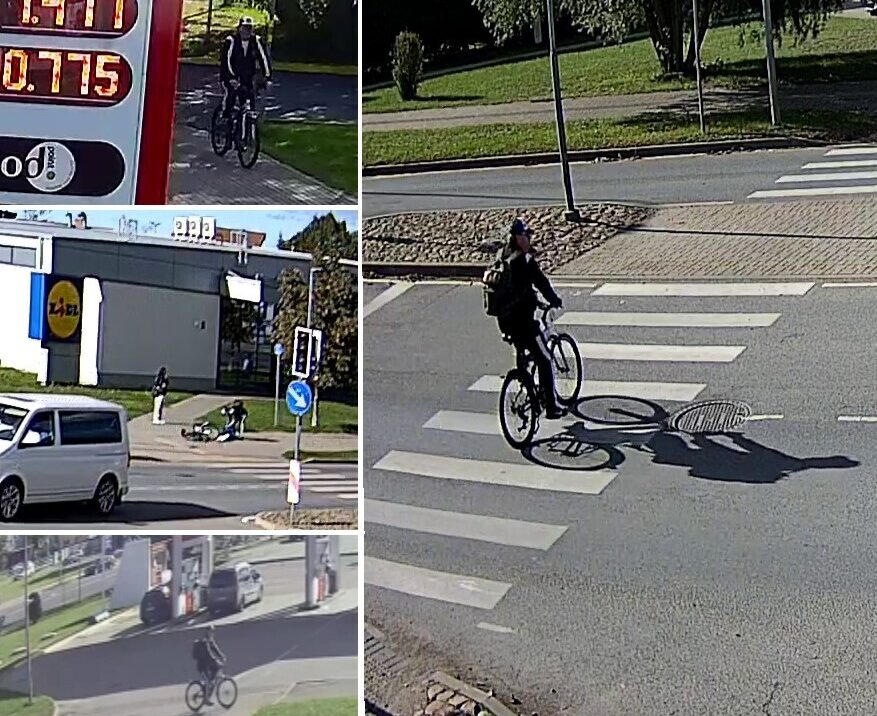 Velosipēdists uz ietves notriec sievieti. Policija lūdz atsaukties negadījuma aculieciniekus