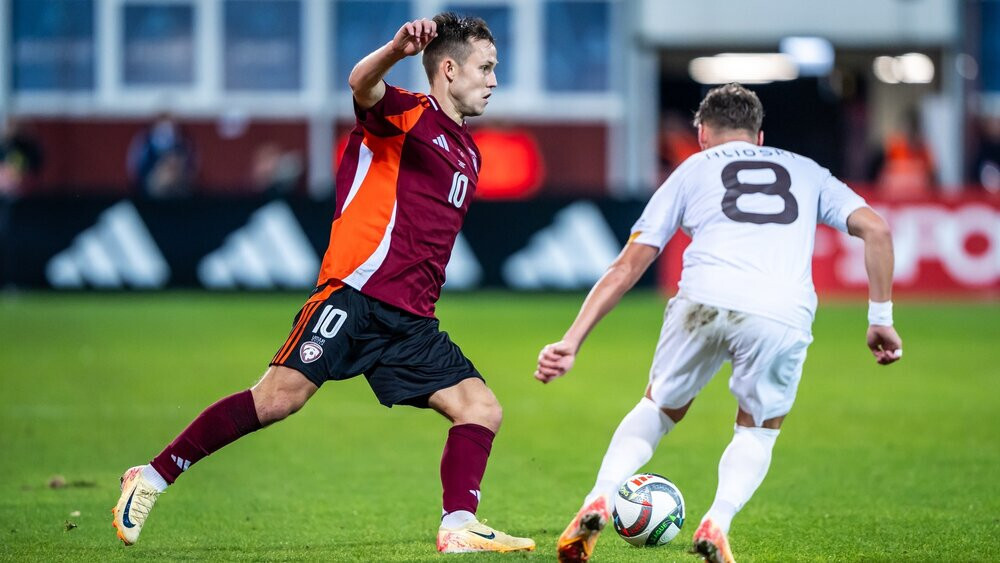 Latvijas futbolisti UEFA Nāciju līgas mačā zaudē Ziemeļmaķedonijai