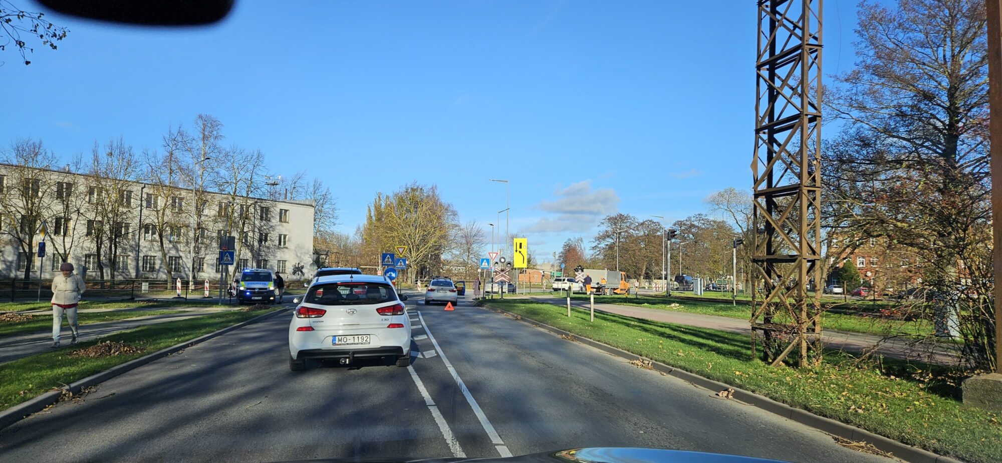 Saskrienas pirms daļēji slēgtā Brīvības ielas posma
