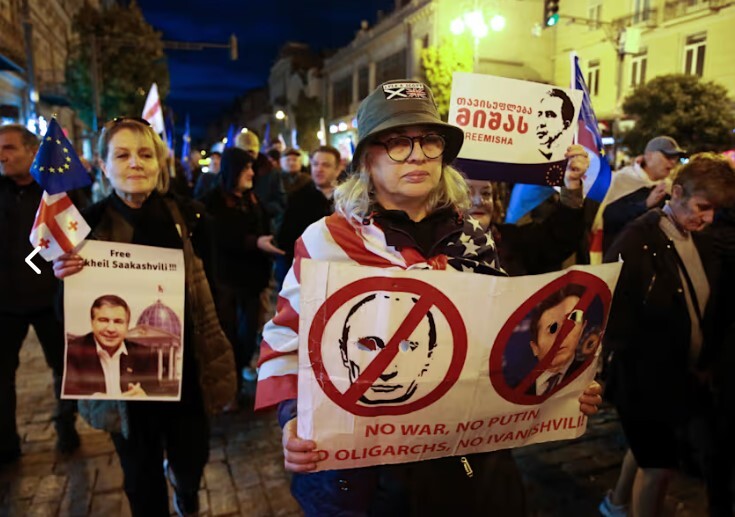 Tbilisi tūkstoši protestē pret vēlēšanu viltošanu
