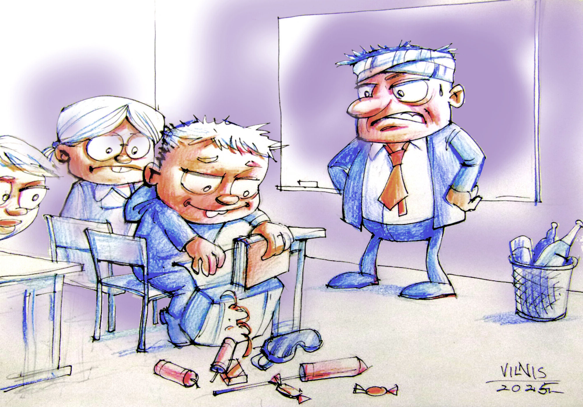 Karikatūra: Brīvlaiks galā