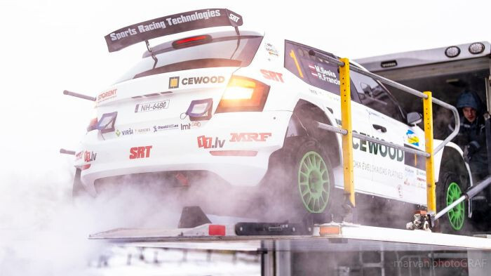 Seska/Franča ekipāža ātrākā “Rally Alūksne” nakts ātrumposmos