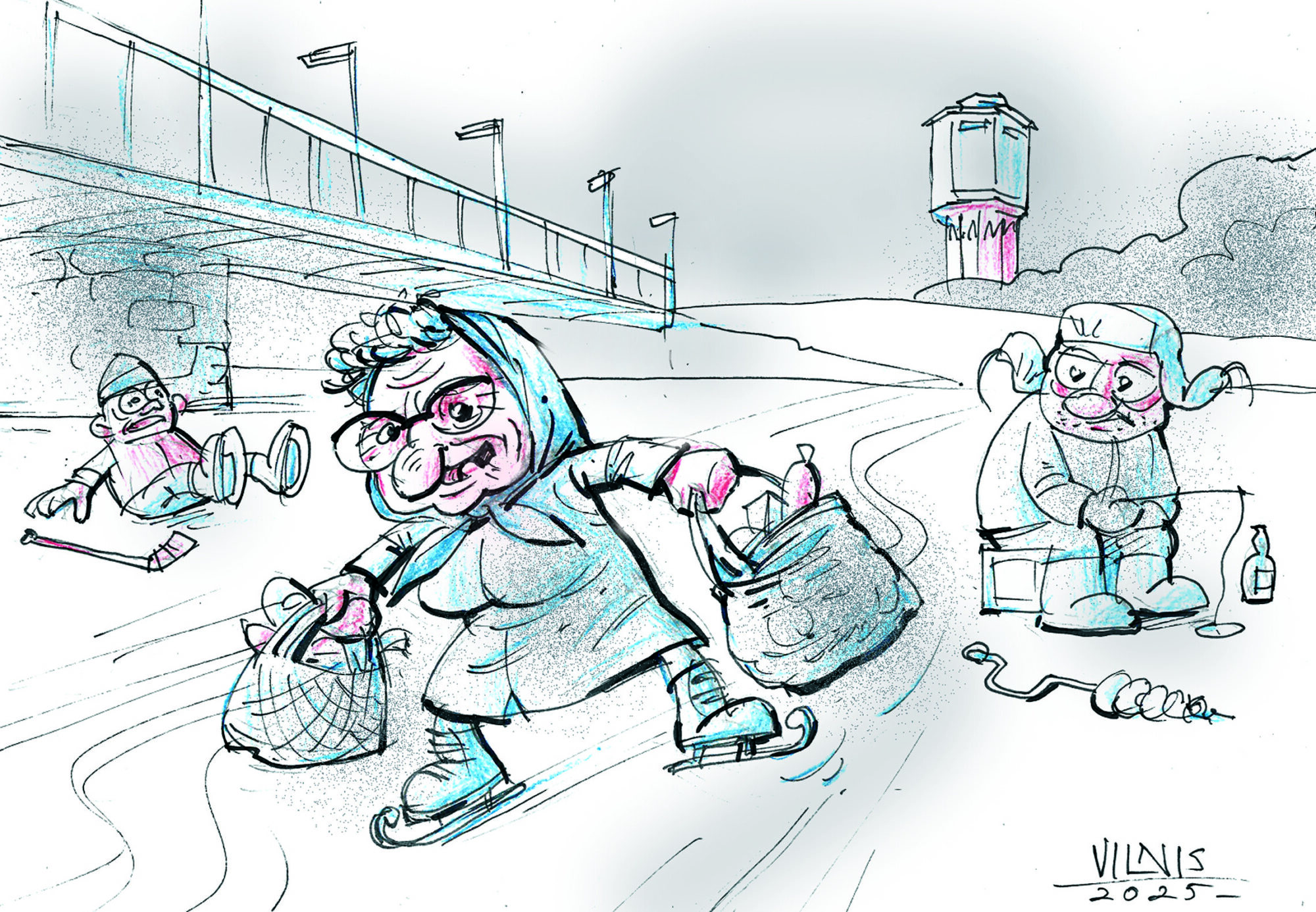 Karikatūra: Uz ledus