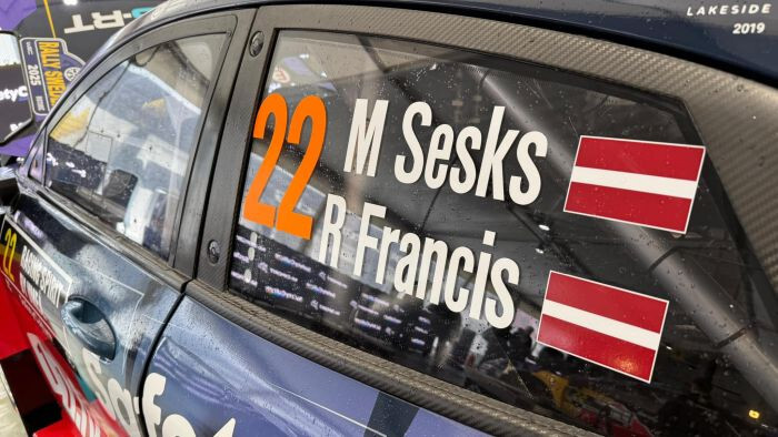 Video: Seska/Franča ekipāžai otrā vieta Zviedrijas rallija treniņbraucienos
