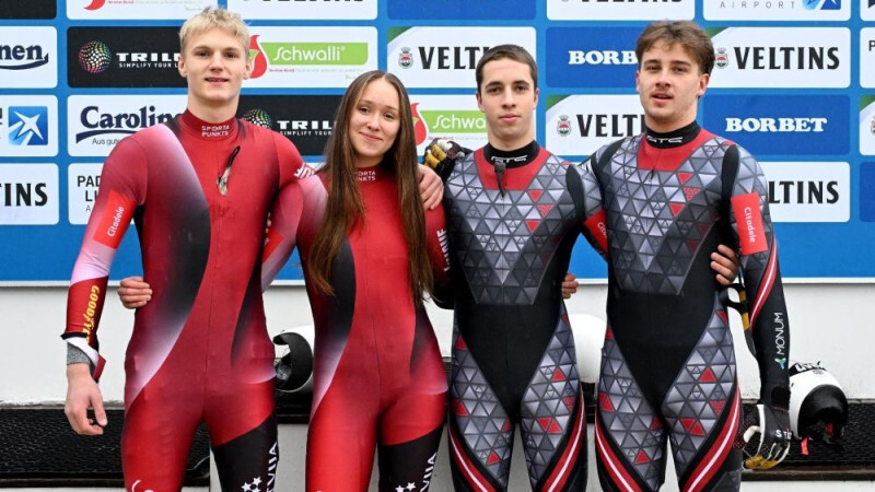 Latvijas kamaniņu braucējiem trešā vieta pasaules junioru čempionātā komandu stafetē