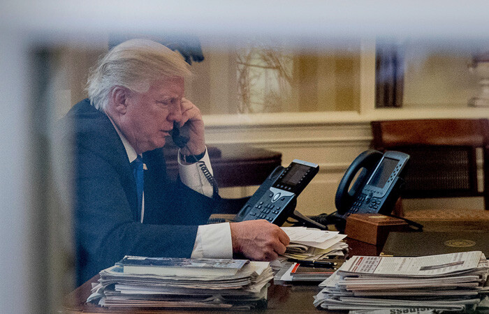 Trampa telefonsaruna ar Putinu ir beigusies