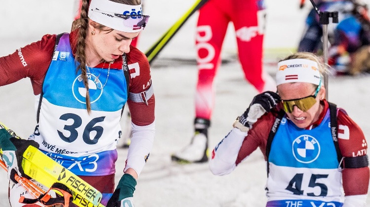 Latvijas biatlonistēm Čehijā Pasaules kausa posmā 11.vieta 4×6 kilometru stafetē