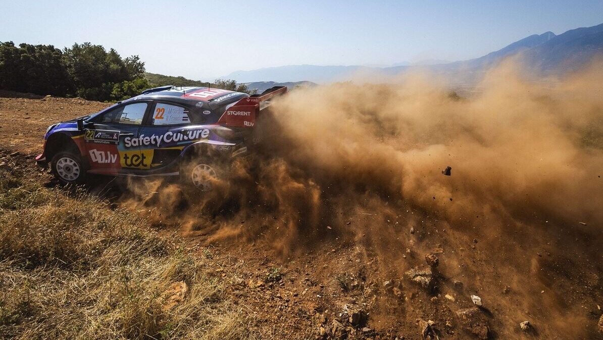 Video: Seska ekipāžai neveiksmīga WRC Akropoles rallija pirmā pilnā diena