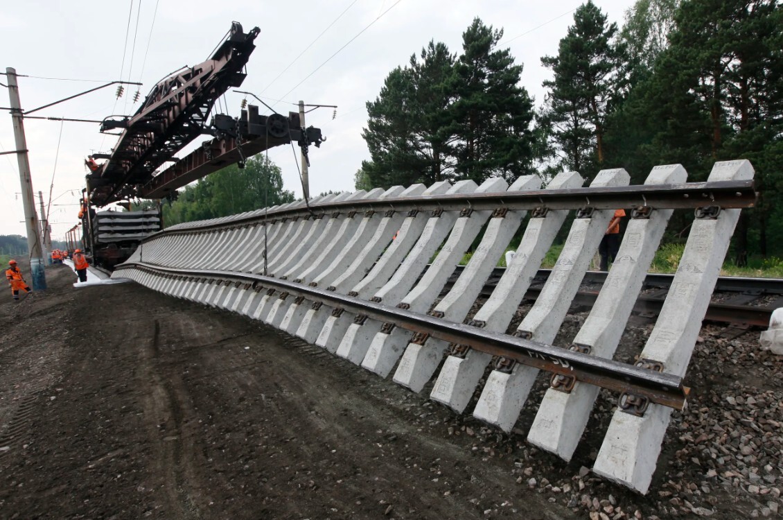 Voroņežas apgabalā saspridzinātas dzelzceļa sliedes
