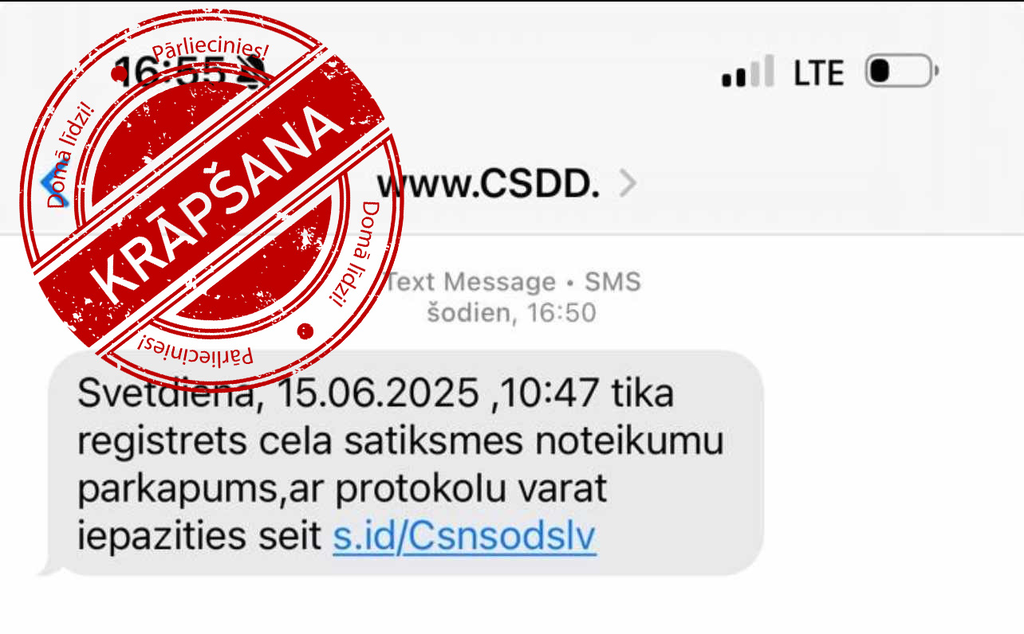 Noziedznieki ar īsziņām CSDD vārdā šogad izkrāpuši simtiem tūkstošu eiro