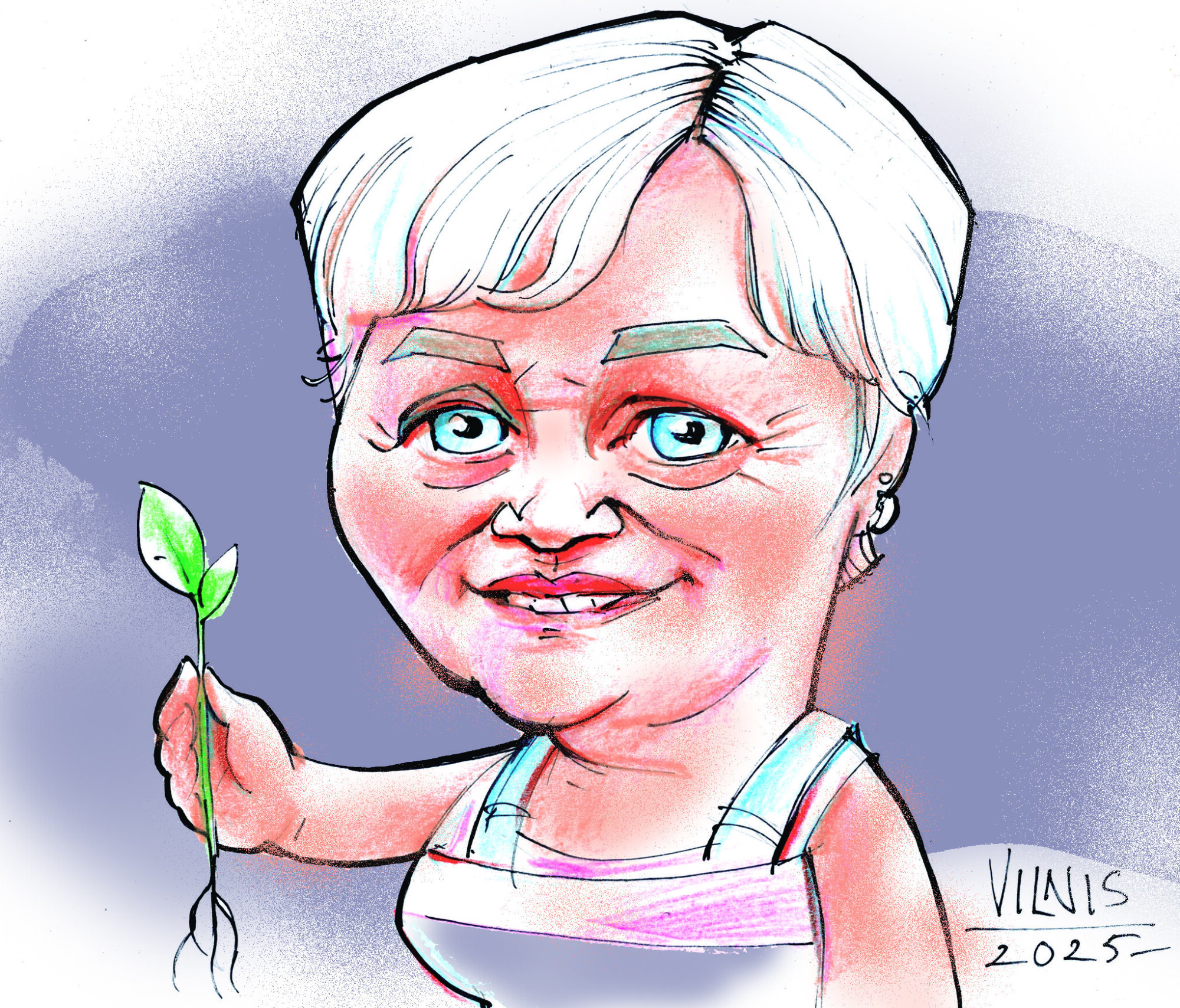 Dārzniece Dzintra Vilce Liepājas dobes pārvērš ziedu jūrā