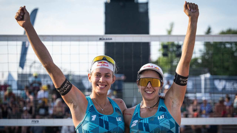 Samoilova/Graudiņa Monreālas “Elite 16” turnīrā iekļūst pusfinālā