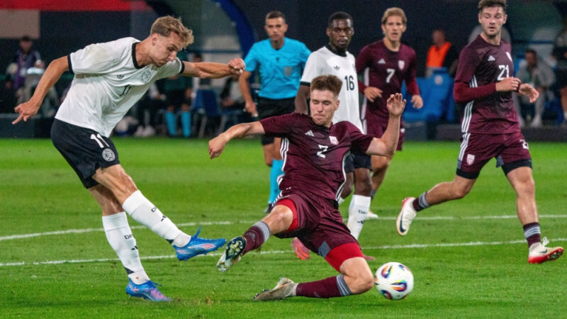 Latvijas U-21 futbola izlase Eiropas čempionāta kvalifikāciju sāk ar zaudējumu Vācijai