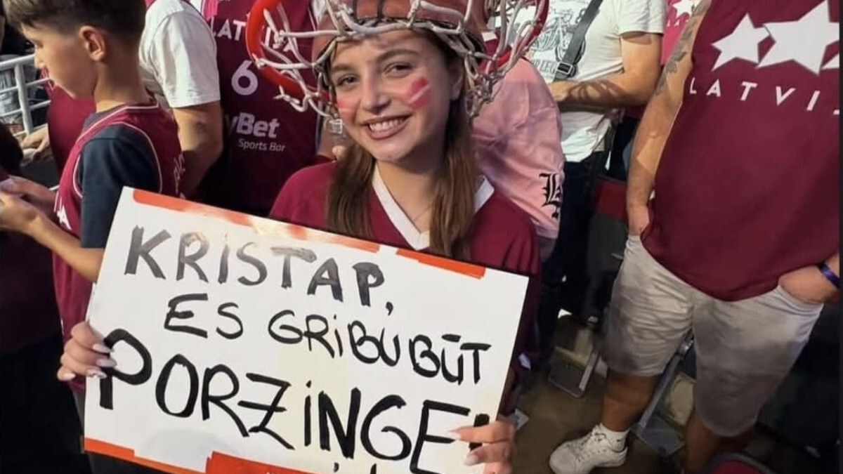 “Kristap, es gribu būt Porziņģe” – kā tapa šis basketbola fanes plakāts?