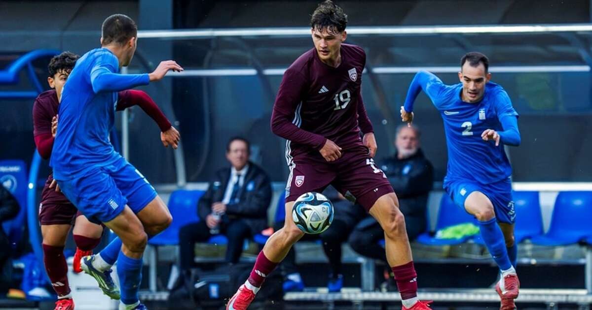 Latvijas U-21 futbolisti Eiropas čempionāta kvalifikācijas mačā zaudē grieķiem