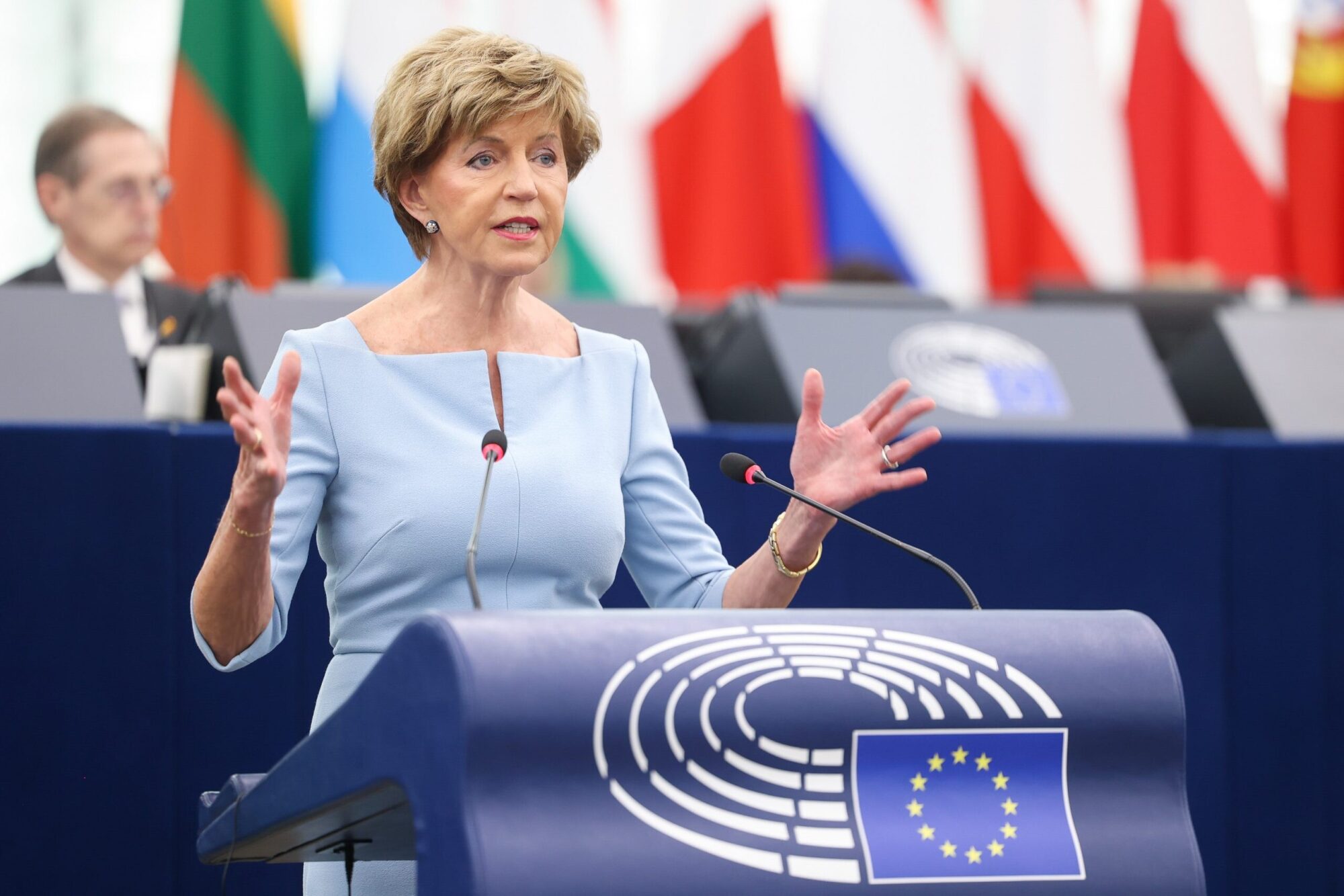 EP deputāte: ES virzās uz iesaldēto Krievijas līdzekļu novirzīšanu karā cietušajai Ukrainai