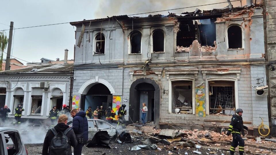 Krievu drons Harkivā trāpījis bērnudārzam
