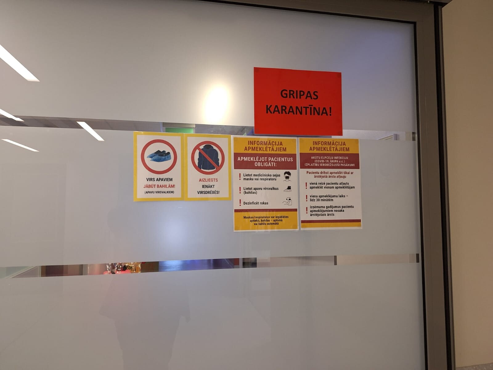 Liepājas Reģionālajā slimnīcā izsludināta gripas karantīna
