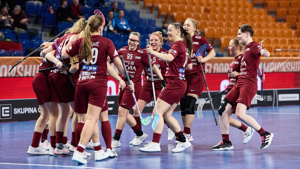 Latvijas florbolistes iekļūst pasaules čempionāta ceturtdaļfinālā