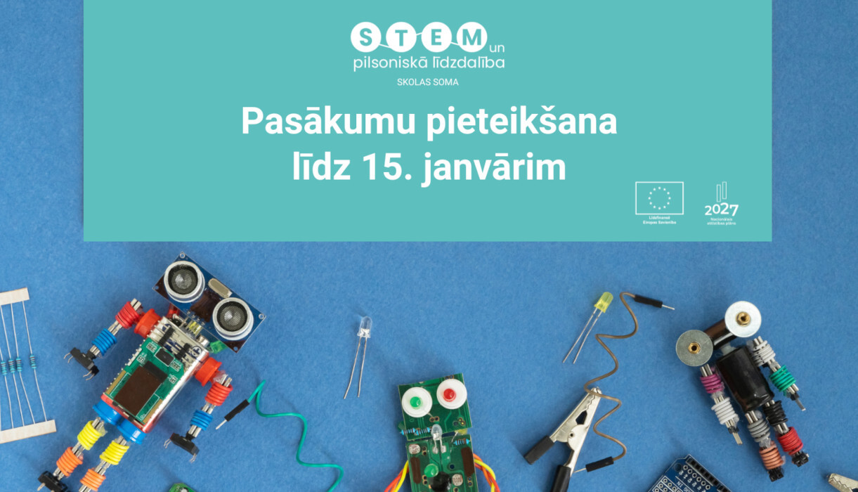Aicina organizācijas pieteikt STEM un pilsoniskās līdzdalības norises skolēniem visā Latvijā