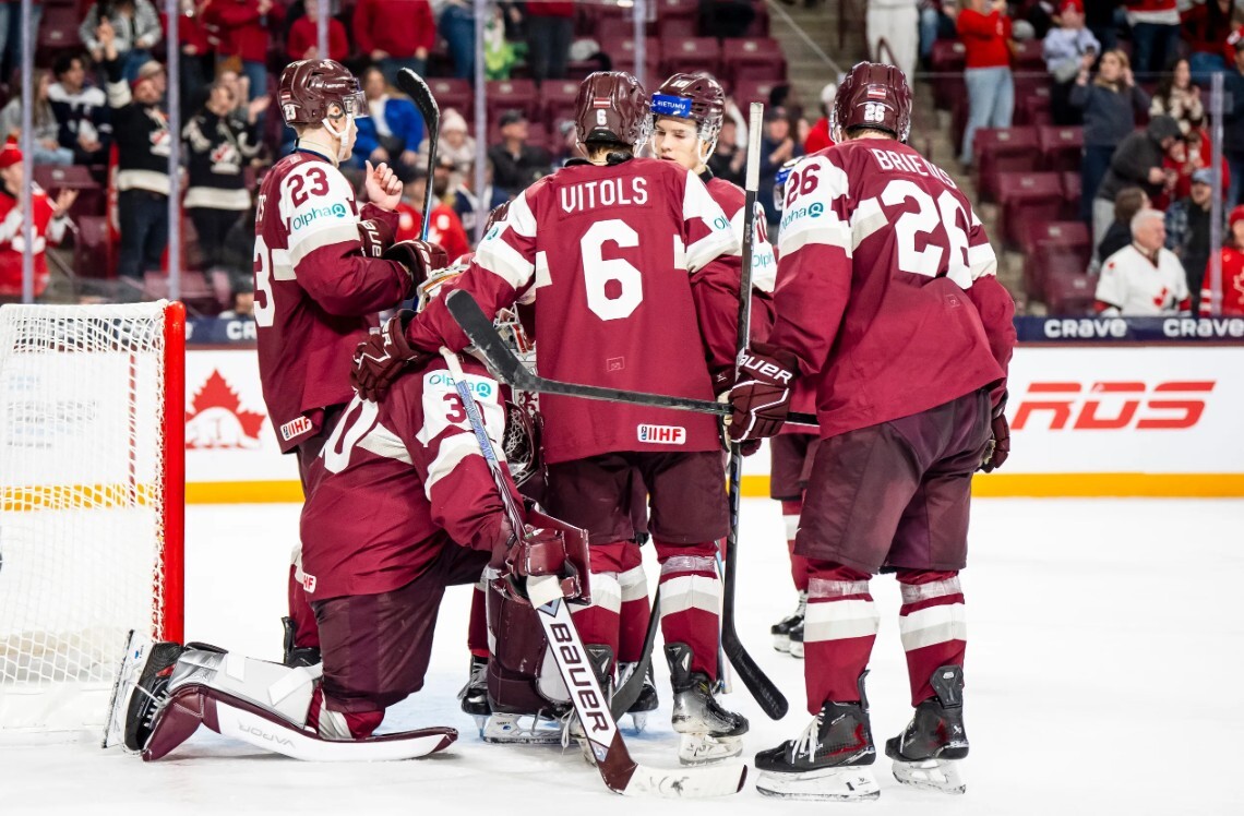 Latvijas U-20 hokejisti pasaules junioru čempionāta trešajā mačā spēkosies ar Dāniju