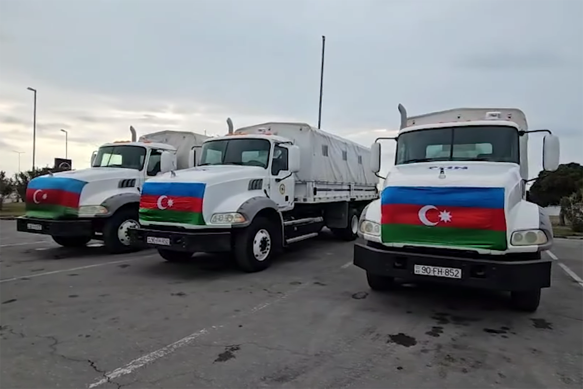 Azerbaidžāna uz Irānu nosūta humāno palīdzību