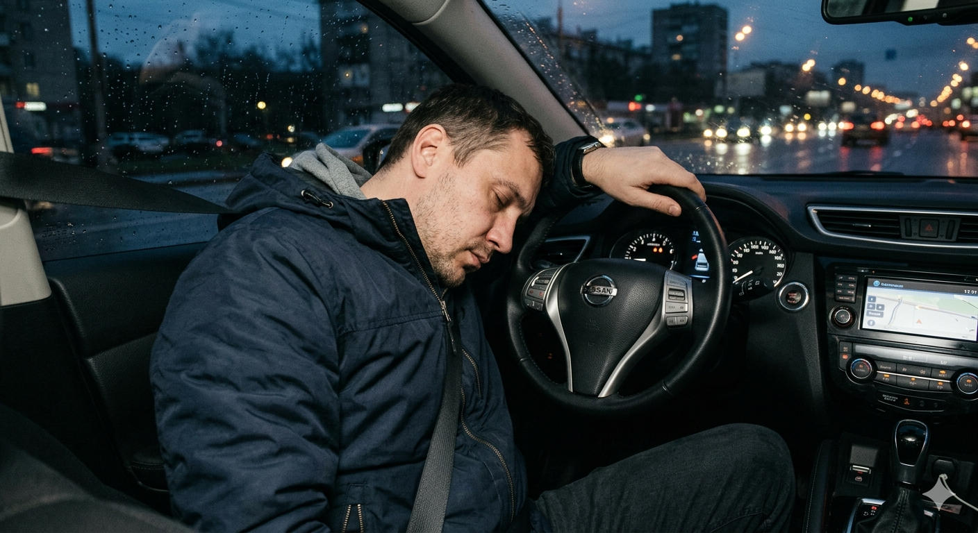 Sazāļojies, slims vai noguris? Ar auto ”paņem” stabu un nama fasādi