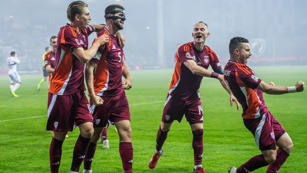 Latvijas futbolisti nosargā vietu UEFA Nāciju līgas trešajā divīzijā
