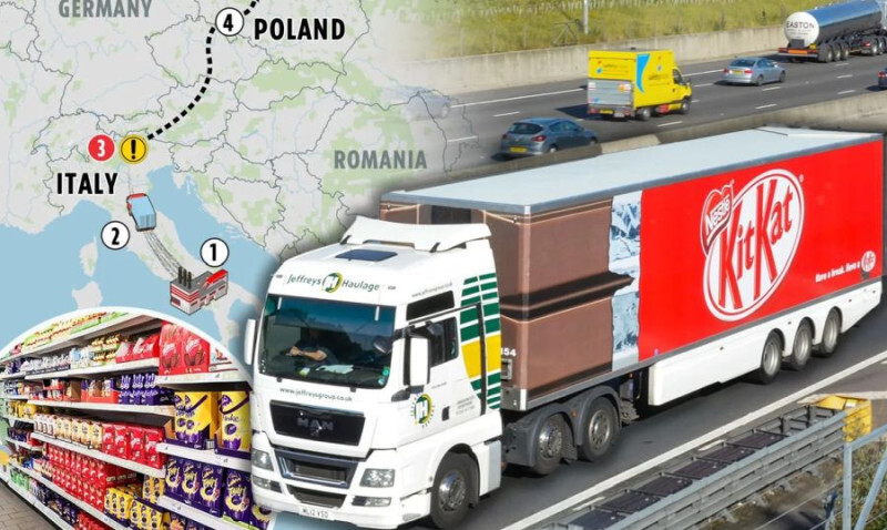 Ceļā uz Poliju nozagti 12 tonnas F1 tematikas “KitKat” šokolādes batoniņu