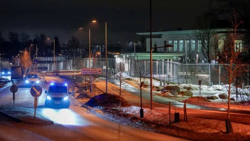 Pie ASV vēstniecības Oslo nograndis sprādziens