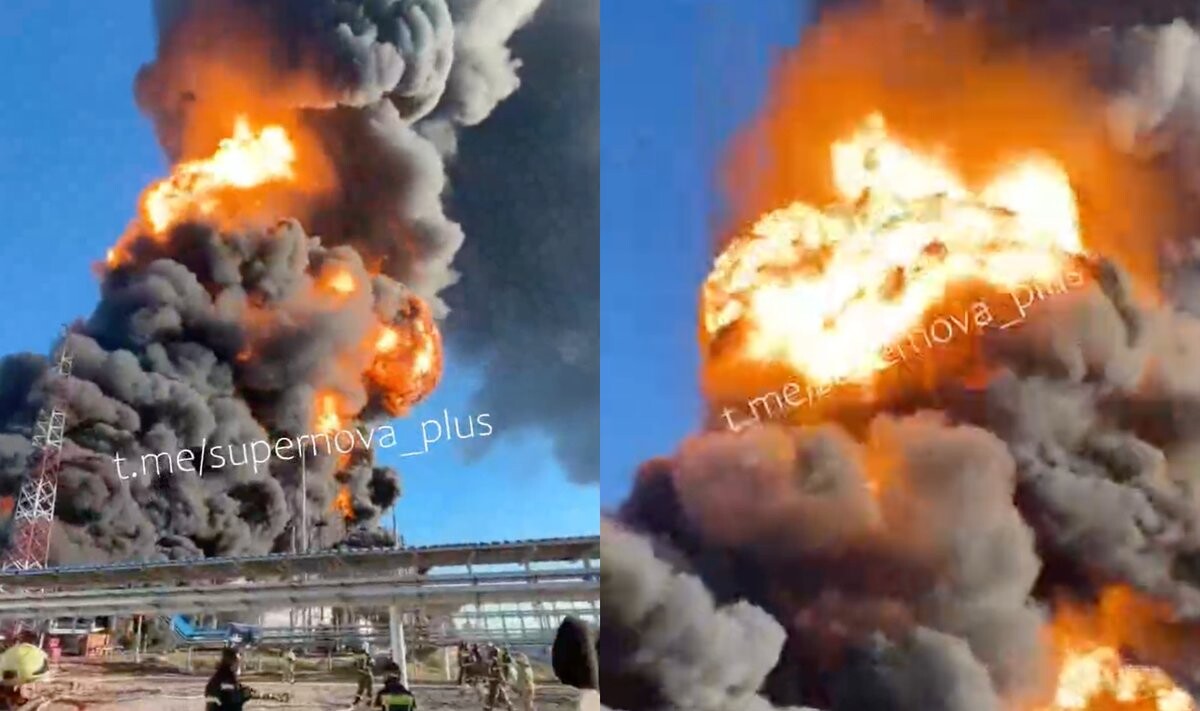 Video: Ukraina veikusi triecienu naftas pārstrādes rūpnīcai Krievijas Permas novadā