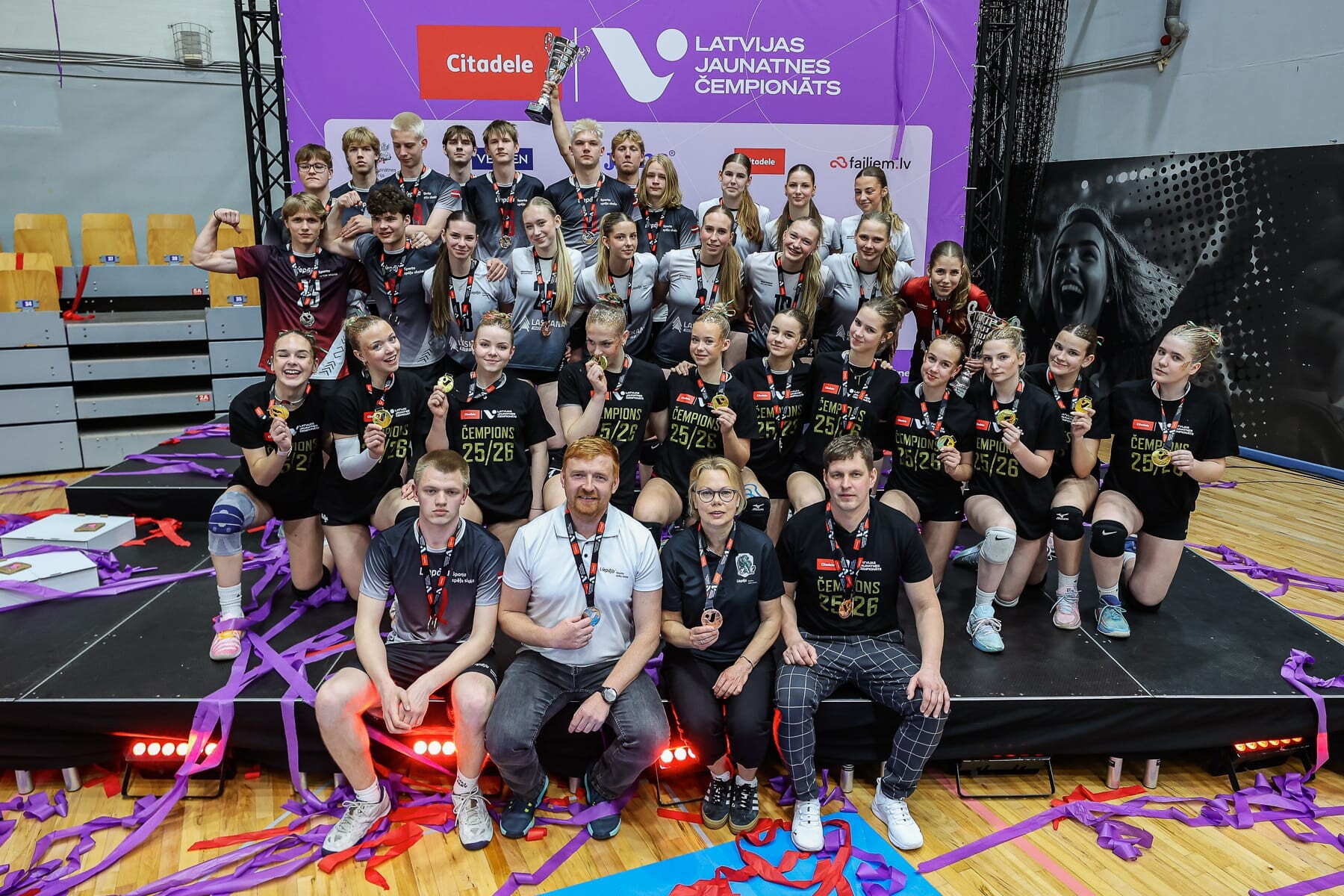 Liepājas volejbolisti no Latvijas Jaunatnes čempionāta atgriežas ar vēsturisku panākumu