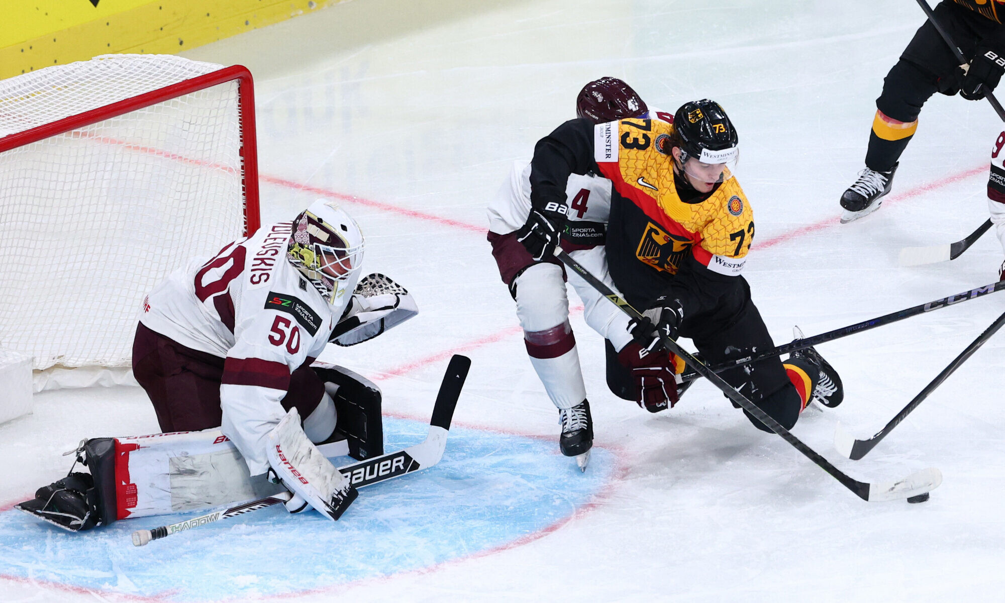 Video: Latvijas hokejisti pasaules čempionāta otrajā spēlē uzvar Vāciju